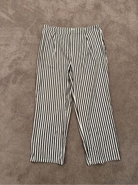 4th & Reckless 2X Brown Cream Striped Wide Leg Pants